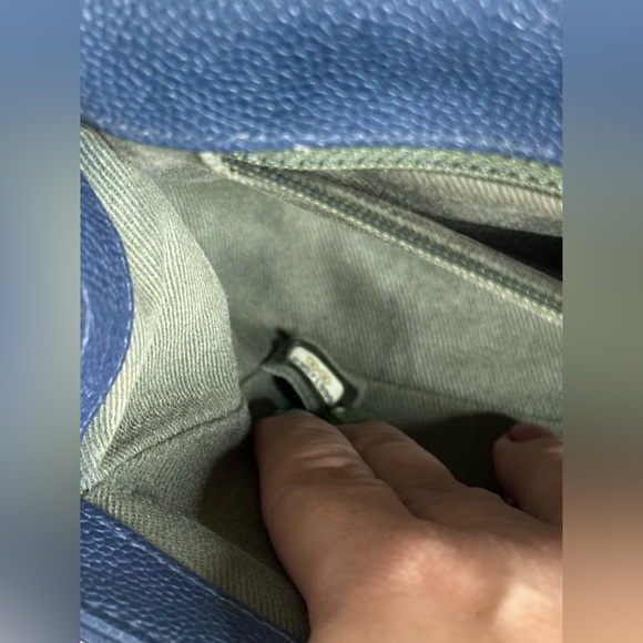 Authentic Chanel Blue Leather Medium LeBoy Bag Classic Flap - Picture 2 of 15